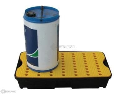 20L Spill and Drip Tray with Non-Slip Platform - Heavy-Duty Spill Containment Solution for Industrial and Commercial Use