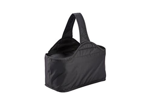 Kids Foldable Reusable Insulated Thermal Picnic Lunch Bag Box Tote W/ Zipper Closure Carrying Handle (Black)