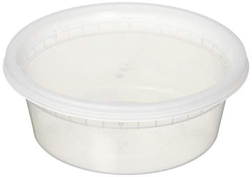 Extreme Freeze Reditainer 8 oz. Freezeable Deli Food Containers w/Lids - Case of 225 - Food Storage