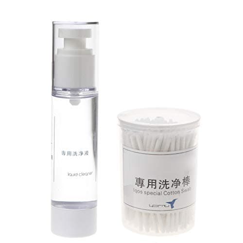 Ruzida 1Set 50ML Cleaning Liquid Swab & 200PCS Cotton Swab Cotton Buds for Electronic Accessories Cleaning