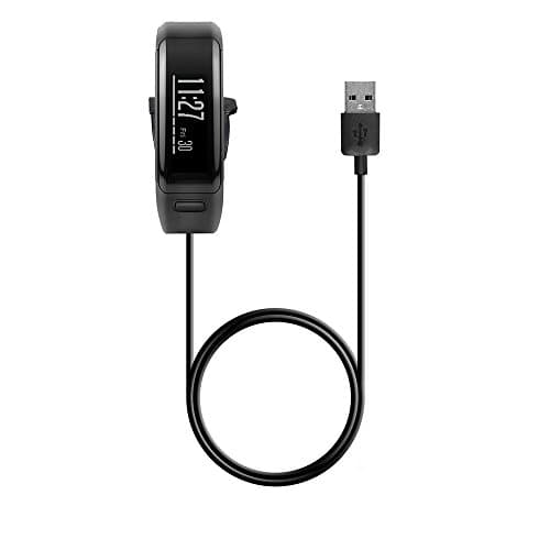 Kissmart Vivosmart HR Charger (2PCS), Replacement Charging Cable Cord for Garmin Vivosmart HR/Garmin Vivosmart HR+ (Black - 2PCS)