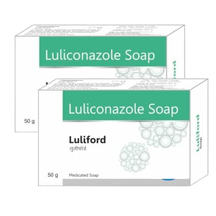 Double Lips Luliconazole Soap for anti fungal and skin Problems 50 Gm Each Pack of 2