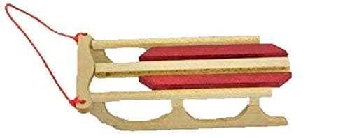 Elfinwoods Miniatures Child's Sled, Wood, Finished #EW319