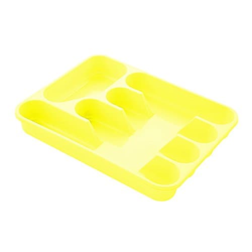 Yellow Silverware Drawer Organizer/Cutlery Tray 13 x 10 x 2.5" (33x26x5cm)