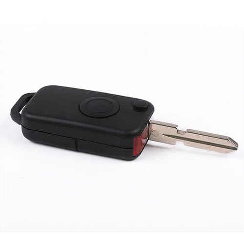 1 Button Uncut NEW Smart Flip Fold Keyless Key Case Shell replacement for 1996 Mercedes-benz Sl500 (Black)
