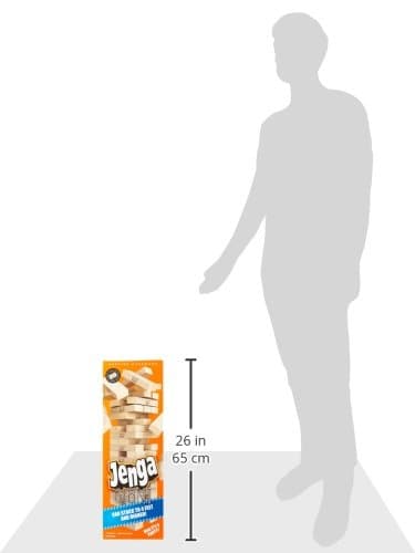 Jenga Giant Genuine Hardwood Game 01504-24-Noacc, Art01504-24, Stacks 4+ Feet / Ages 6+