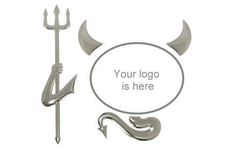 EZ Motoring 3D Chrome Devil Demon Sticker Decal Emblem with 3M self-Adhesive Tape