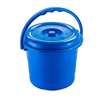 Jai Shoppee Plastic Storage Bucket with Lid – 10 LTR (Dark Blue)
