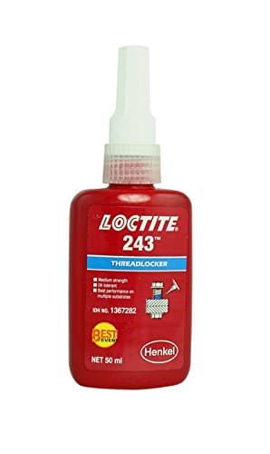 Loctite 243 X 50ml Medium Strength Oil Tolerant Threadlocker Blue Operating Temperature 55°C to +150°C - 5 Pack