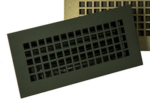 14 x 20"Cast Iron Look" Black Powder Coated Steel Square Ceiling and Wall Air Returns and Grilles (16" x 22" Overall)