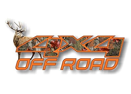 2-4x4 Offroad with Buck 13'' Decals 4x4 Off Road Accessories Deer Hunting 4x4 Truck Lift Kit Stickers