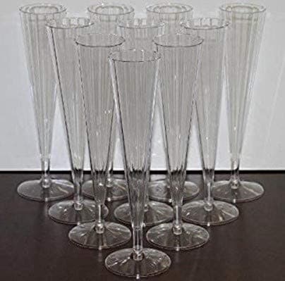 Clear Plastic Champagne Wedding Toasting Flutes (Case of 120)