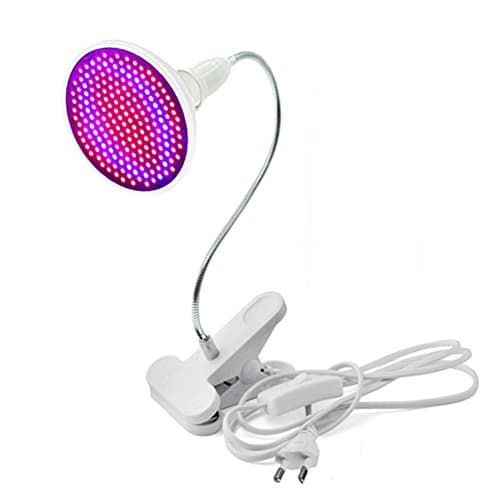 Brostown Led Grow Light - 20W 200 LED Desk Clip Lamp Plant Light with 360 Degree Flexible Gooseneck and on/Off Switch for Indoor Plants Greenhouse Office Potted Plants