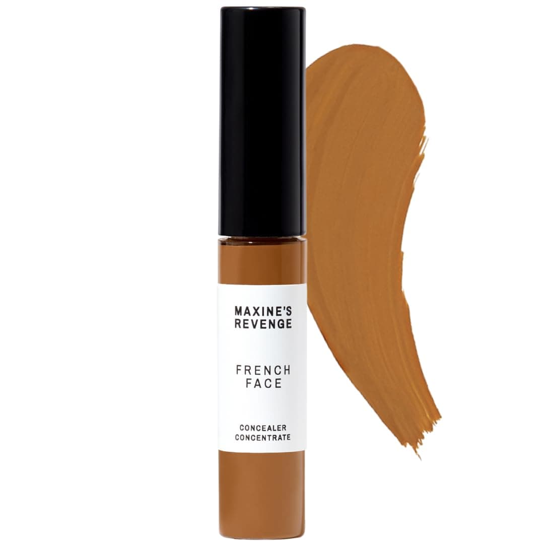 Maxine's Revenge FRENCH FACE Concealer Concentrate | Hydrate and Blur | Conceal, Highlight and Brontour with Lightweight Full-Coverage DEEP CHESTNUT