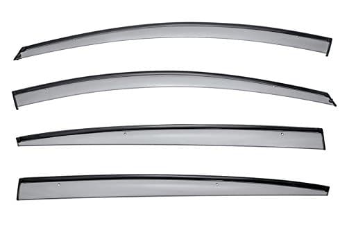 WellVisors Window Visors Wind Deflectors Compatible With Kia 2014-2018 Forte5 Hatchback With Black Trim Rain Guards 3-847KA009
