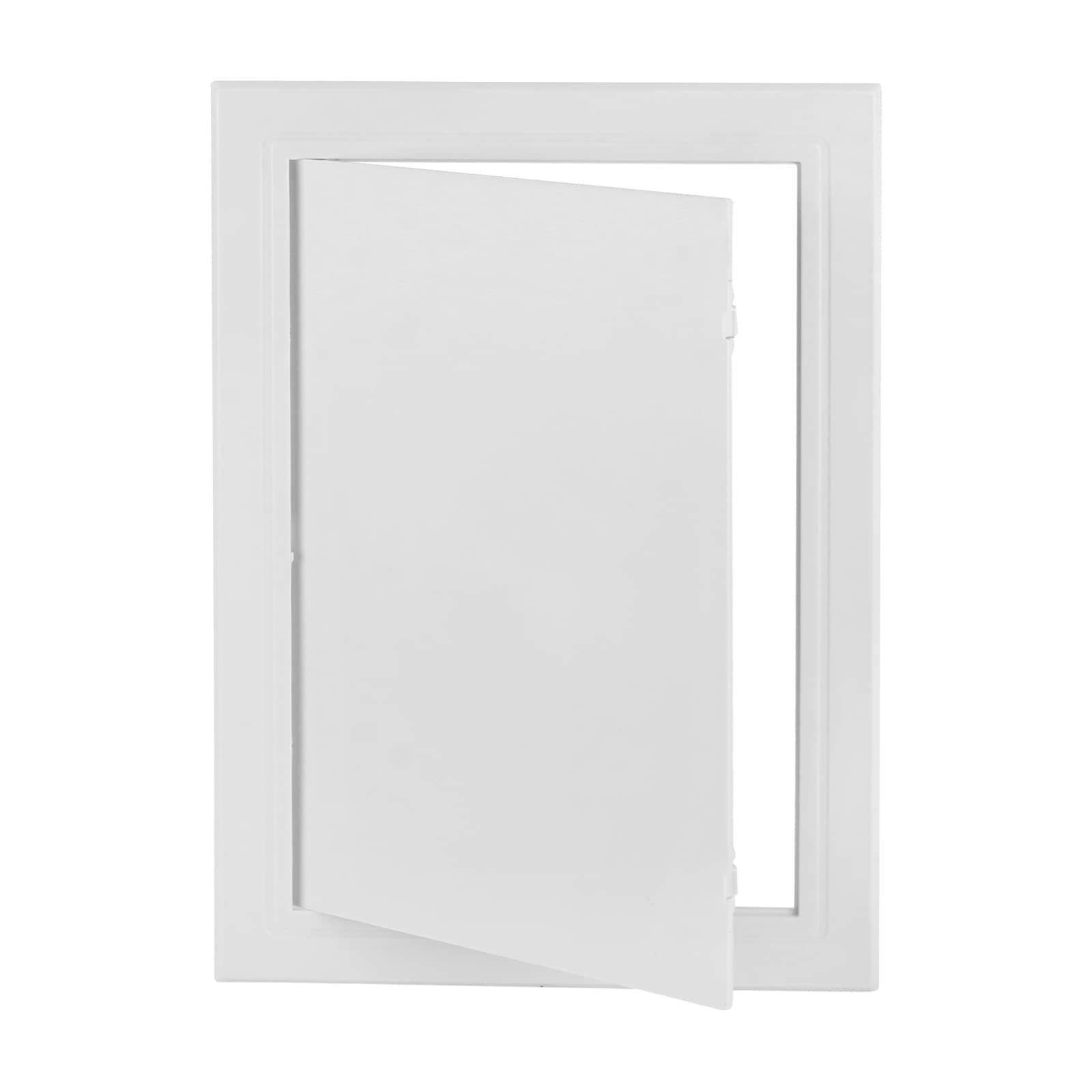 CABAX - 8" x 12" Plastic Access Panel for Drywall, Reinforced Plumbing Wall Access Doors with Removable Hinges, White