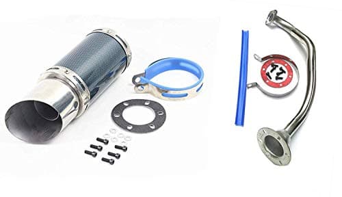 Annpee GY6 49cc 50cc 7-inch High Performance Racing Exhaust Muffler System 139QMA 139QMB Scooter Moped ATV Go Kart