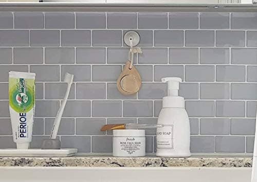 STIQUICK TILES Peel and Stick Backsplash - for Kitchen Decorative Tiles(10 Sheets) (12" X 12" 10 Sheets, Subway Grey)