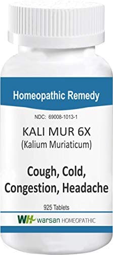 Kali MUR 6X (Kalium Muriaticum). Homeopathic Tissue Salts. 925 Tablets
