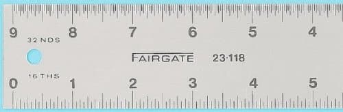 Fairgate Rule Company RC12 12 in. Eluxite Aluminum Centering Ruler