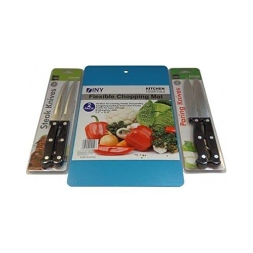 Flexible Cutting Boards With Steak Knives And A Paring Knife Set