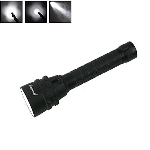 Yueling@ 6500Lm Diving Underwater 100m Flashlight By 5x XM-L L2 LED Flashlight 5 LED Dive Flashlight Lamp Torch Magnetic Push Battery Configurations: 2x18650 (Not Include)