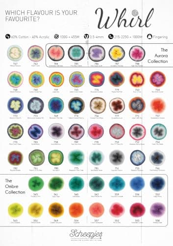 Scheepjes Whirl Gradient Yarn 1000 m (Approx. 1,094 yd) 553 Indigo Plane Cotton/Acrylic Blend