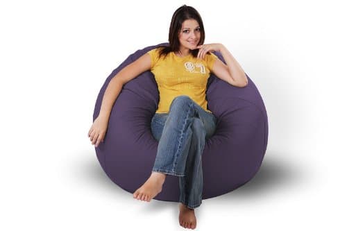 Classic Vinyl Bean Bag Chairs - Purple - Large