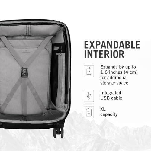 Victorinox Nylon Werks Traveler 6.0 Global Softside 8 Spinner Wheel Trolley Bag (Black), 55Cm, Small