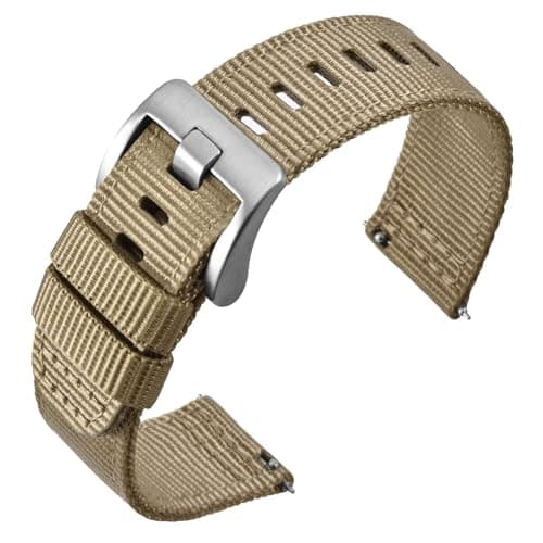 ANNEFIT Nylon Watch Strap for Men 18mm 19mm 20mm 22mm 24mm, Quick Release Military Watch Band with Heavy Duty Stainless Steel Buckle