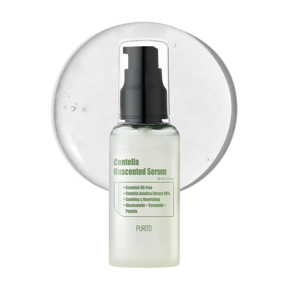 Centella Unscented Serum, for All Skin Types, Ampoule, Soothing, Calming, Facial Serum for face, Vegan & Cruelty-Free, Korean Skin Care, 60ml 2fl.oz