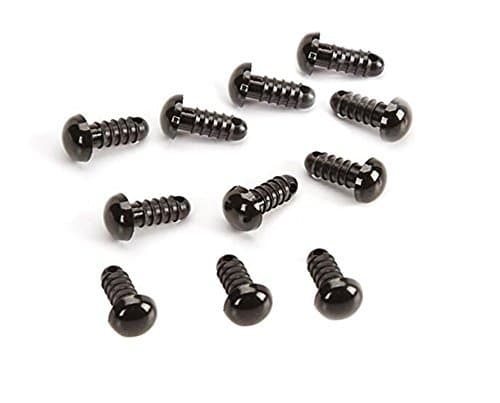 100PCS Black Plastic Safety Screw Eyes Noses Kit and Set for DIY Crafts Sewing Crafting Buttons for Puppet Bear Doll Animal Making Stuffed Toys (12mm)