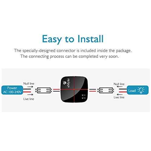 eMylo AC 110V-240V Smart WiFi Light Switch Wireless Relay Switch Module Remote Control Home Automation Timers Compatible with Alexa &Google Home iOS/Android