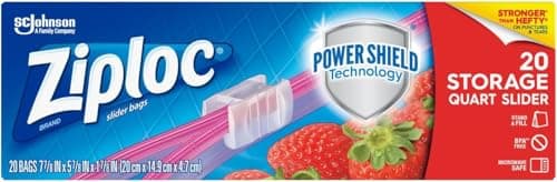 Ziploc 20 Count QT Slider Stor Bag