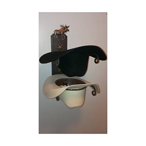 Cowboy Hat Holder Double with Moose CT American Made