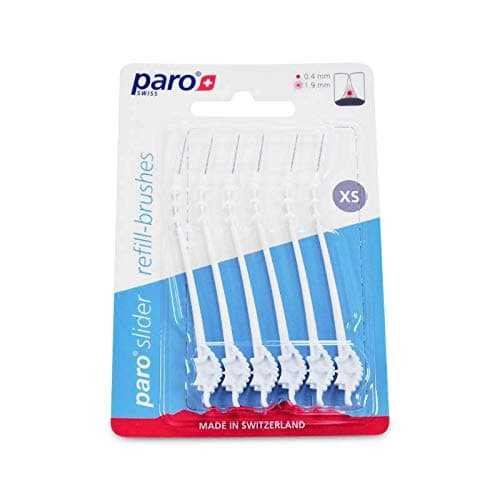 Paro Slider Refill Brushes XS, White, Cylindrical ø 1.9 mm - 6 Brushes (Paro ART 1031)