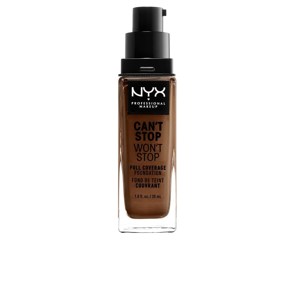 NYX PROFESSIONAL MAKEUP Can't Stop Won't Stop Foundation, 24h Full Coverage Matte Finish - Cocoa