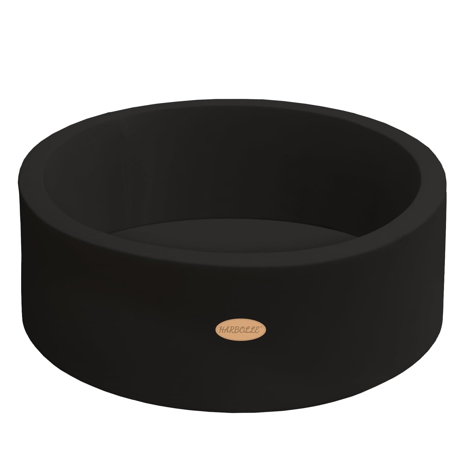 Baby Ball Pit 35.4" Soft Round Memory Foam Ball Pits NOT Included Balls Indoor Outdoor Playpen for Babies Toddlers Kids Great Gift for Girls Boys, Black