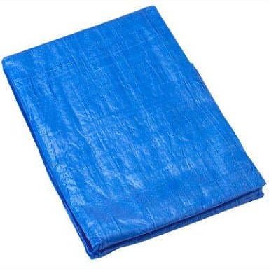 NMK Nets 80 GSM Waterproof Tarpaulin Without Rope, No Eyelets and Hook on Edge (8x20 ft, Blue)
