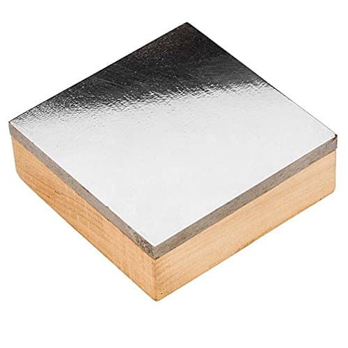 Eurotool Beadaholique XTL-0264 1 Piece Dual Utility Anvil Steel Block with Wood Base, 3 x 3"