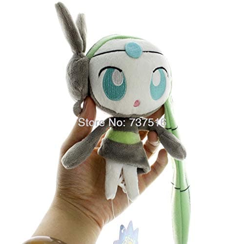 Edumarket241 New Stuffed Animals Xmas Christmas MELOETTA ARIA Forme Plush Soft Doll Toys Meloetta 6 Inches Kids Gifts-6 inches-AA1