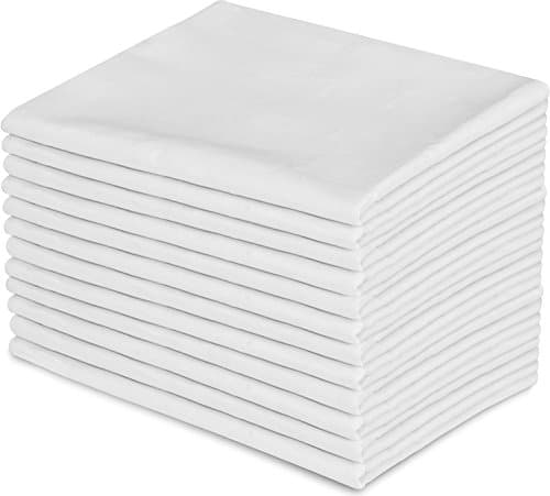 Apparel Innovations Twin Size White Flat Sheet, T-180 Size 66 x 104 (6)