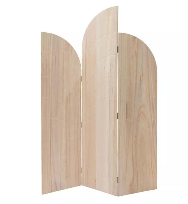 3-Panel Wooden Arch Backdrop Stand - Natural Finish Background Arch Stand for Weddings & Events - Photo Backdrop Arch Stand For Parties, Baby Showers, Birthdays & More - Foldable Arched Backdrop Stand