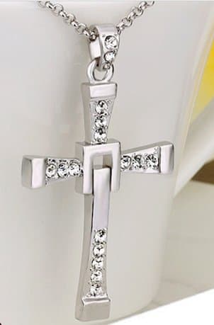 The fast and the furious Actor Toledo, men's cross necklace pendant (silver)