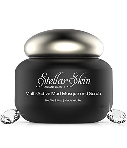 Mud Mask and Facial Scrub - Two-in-One, Best Facial Beauty Treatment, Anti Aging Microdermabrasion Face Mask, Remove Wrinkles, Acne & Blemishes, Exfoliate, Moisturize