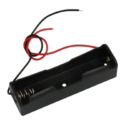 Water & Wood Single 3.7V Black Plastic Battery Case Box Wire Holder