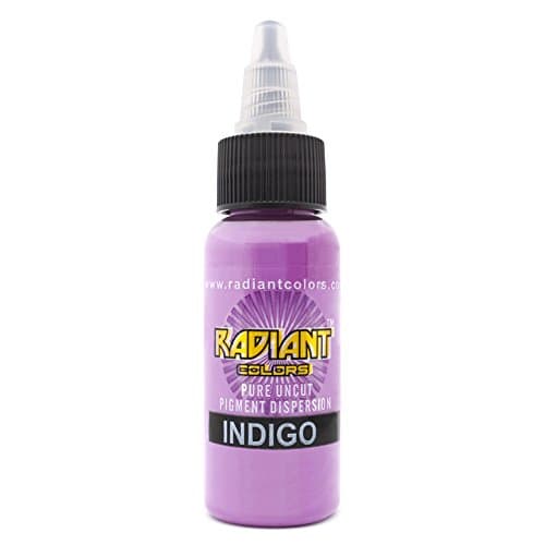 Radiant Colors Tattoo Ink Professional Tattooing Inks Fluid Vegan Pigments 1 oz One Ounce Indigo