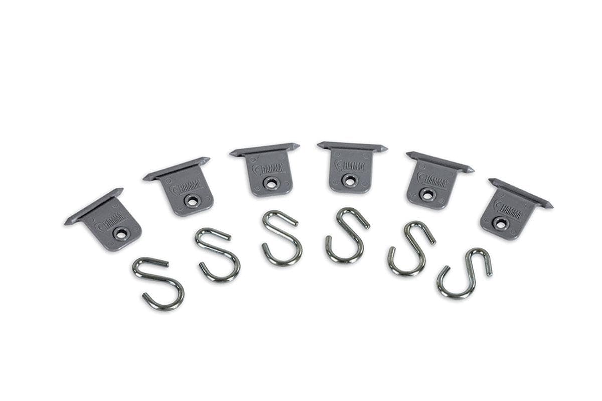 Fiamma 98655-743 Kit Awning Hangers Canopy S Hook Set of 6 for Motorhome Caravan