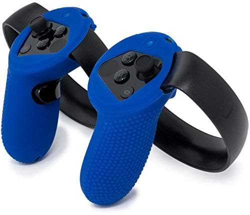 Controller Skin for Oculus Touch v1 by Asterion Products - (NOT for New Quest/Rift-S) Premium Gel Shell silicone protection covers featuring Low-Profile Friction Studs (set of 2) BLUE