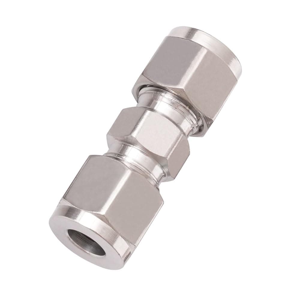 1/4 inch Stainless Steel 304 Compression Fitting for tube, connect air line brass pipe, adapt copper brake hose water fuel system (1 pc)